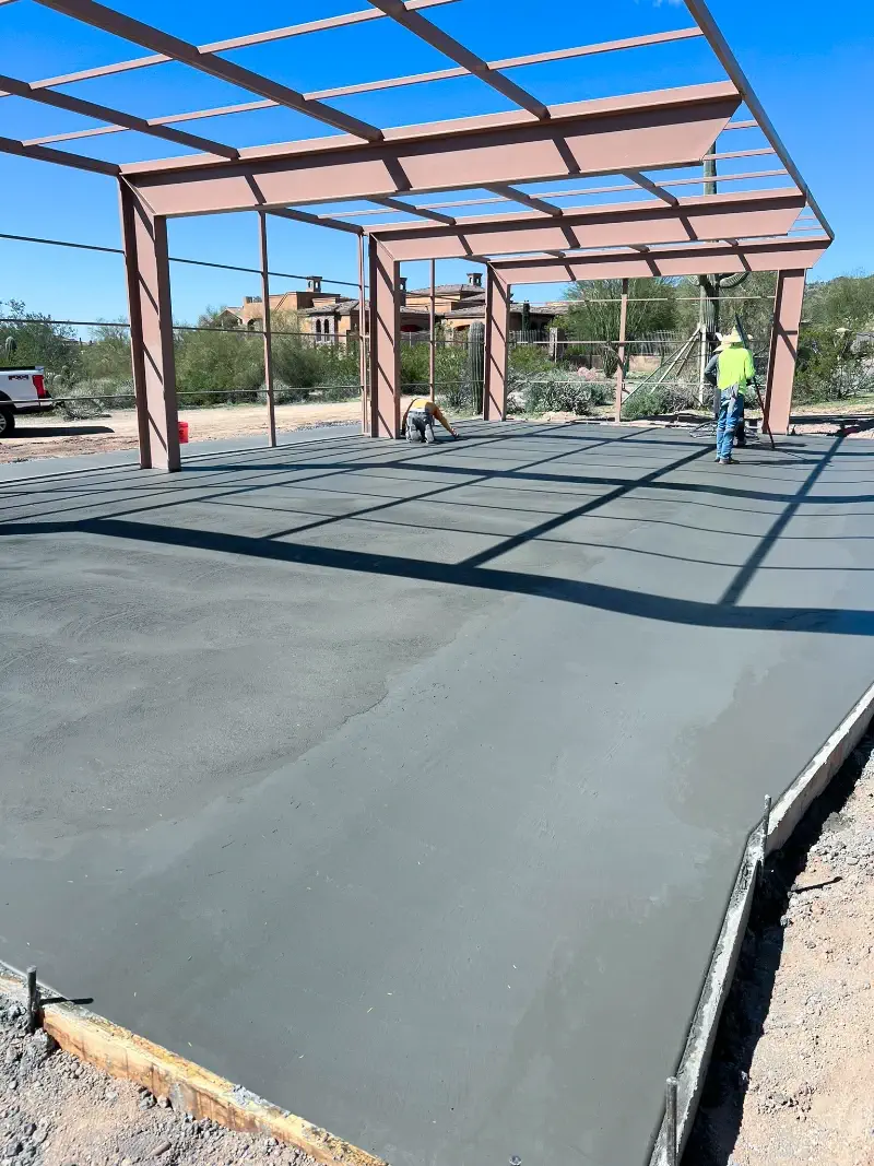 Industrial Foundation with Steel Frame