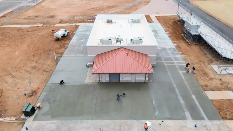Commercial Building Concrete Pad