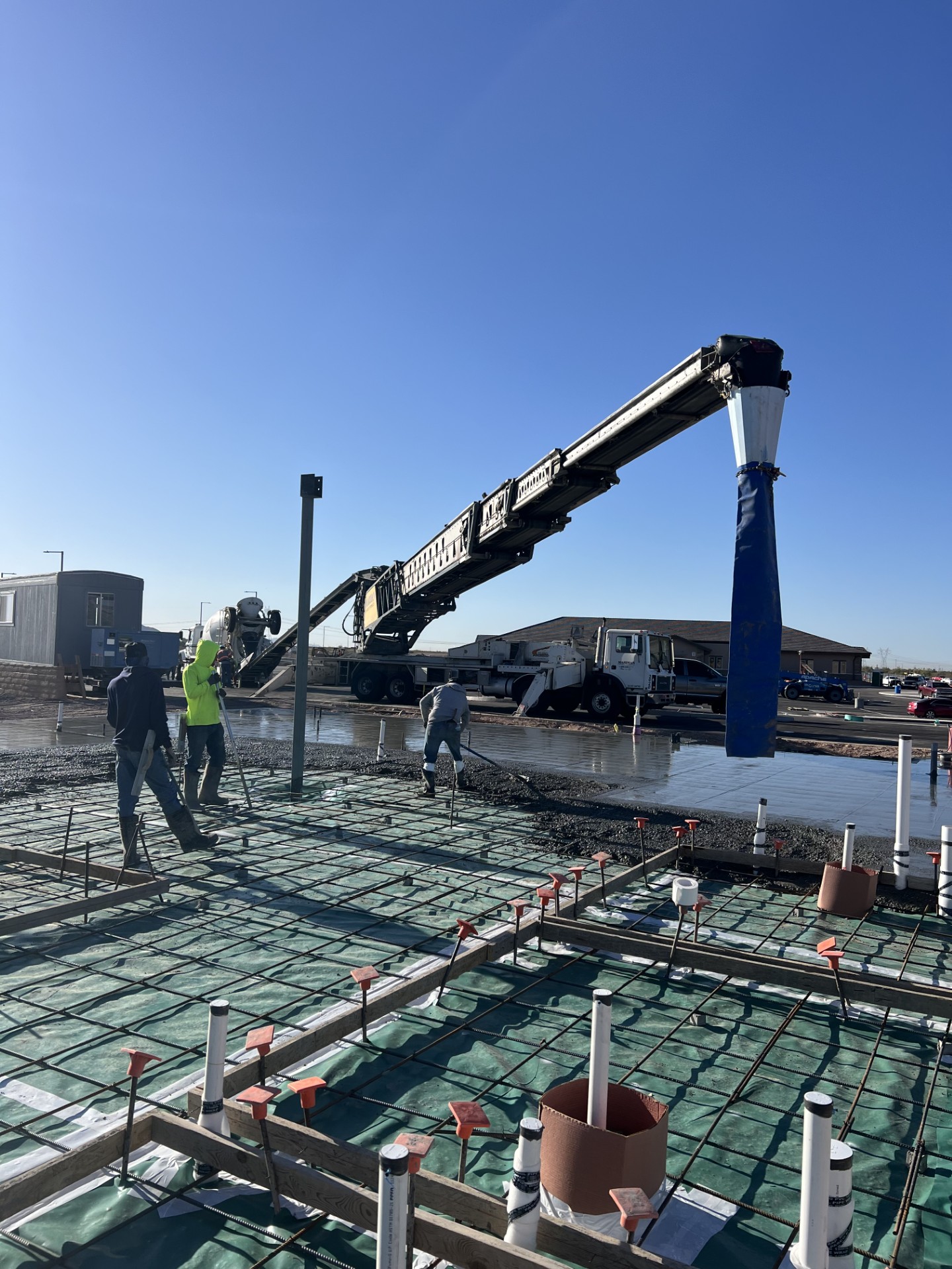 Commercial Foundation with Concrete Pump